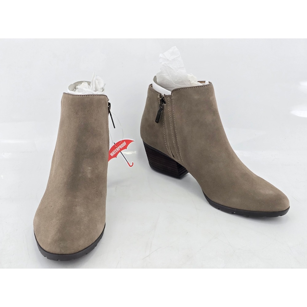 Blondo‎ Villa Waterproof Bootie Womens 9M Mushroom Suede Ankle Boots -Excellent